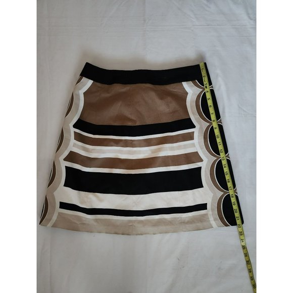 Merona Collection Women's Geometric Print Pencil Cut Skirt Beige/Black Size 16 - Picture 9 of 9